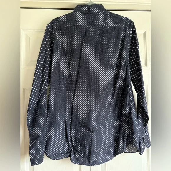 Express Men's Dark Blue Shirt with White Stars - Picture 6 of 6